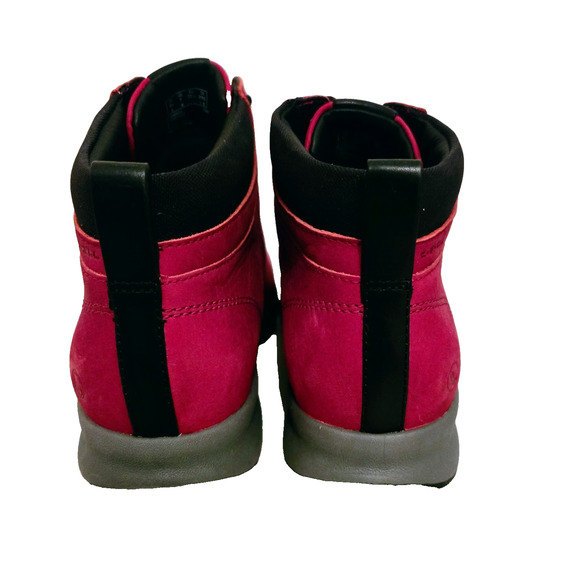 Clarks Unstructured Red Leather Lace-Up Boots Size 7 NEW without box - Picture 2 of 9